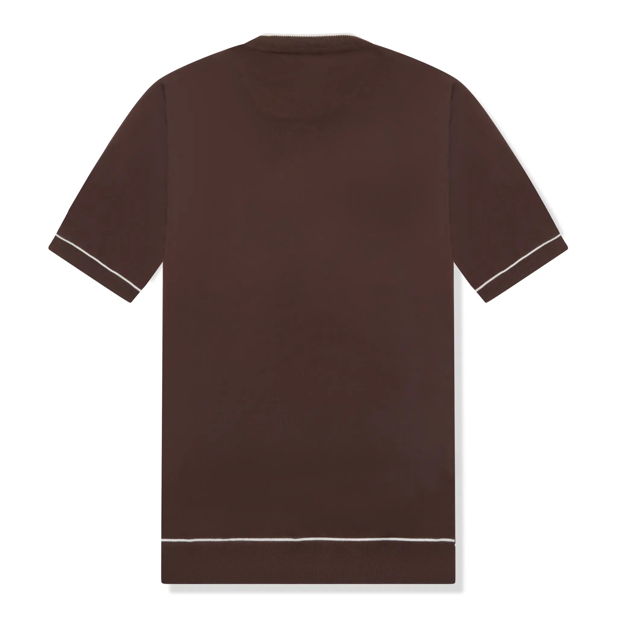 Back View of Loiano Rayon Knit Brown T-Shirt